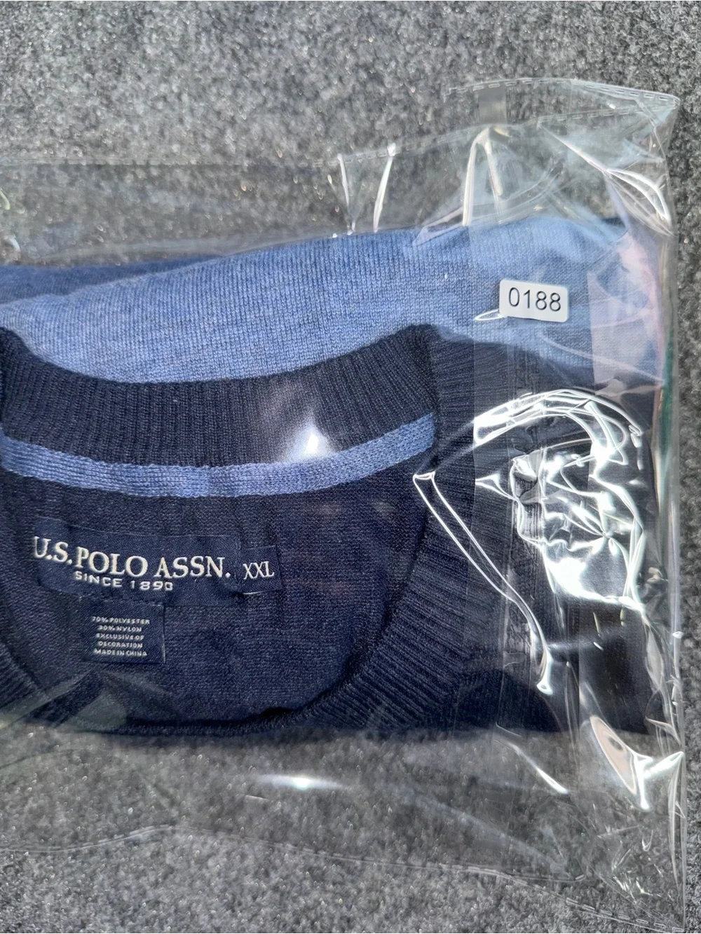 U.S. Polo Assn. Men’s Blue Gradient Crewneck Sweater